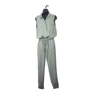 Young Fabulous and Broke Washed Green Utility Jumpsuit